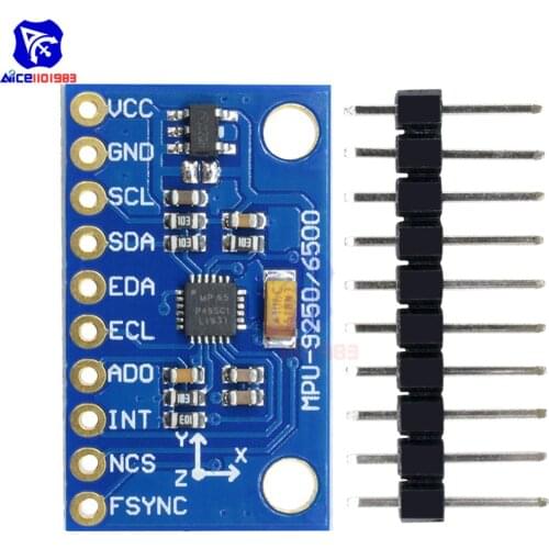 Diymore GY-6500 GY-MPU6500/9250 IIC I2C SPI 6-Axis Gyroscope Accelerometer Sensor Module for Arduino Replace MPU6050