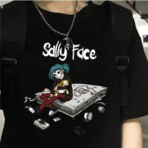 Oversized T-Shirt Sally Face Harajuku Unisex Short-sleeved Women T-shirts Streetwear Vintage Shirt Clothes Punk T Shirt