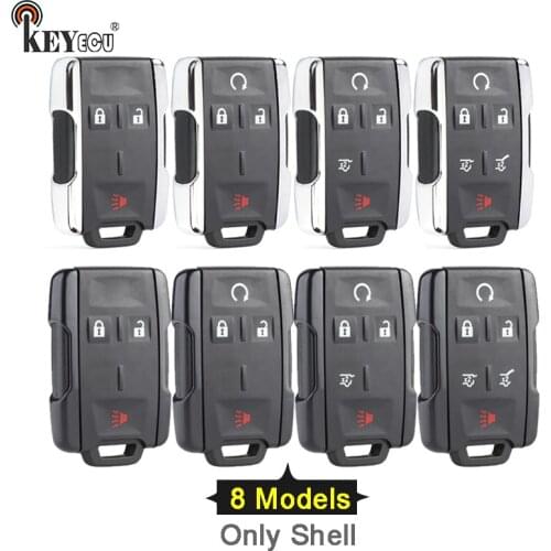 KEYECU for Chevrolet Colorado Silverado 1500 2500 3500 Sierra Remote Key Shell Case Fob 2+1 3+1 4+1 5+1 3 4 5 6 Button