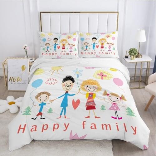 Children Bedding set for Kids Baby Child 140x200 200x200 Quilt/Blanket Duvet Cover Set Pillowcase Bed linens bedclothes Family