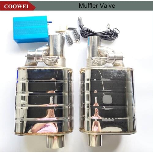 Left/Right exhaust pipe With remote control valve exhaust muffler 304 stainless steel Muffler switch sound exhaust