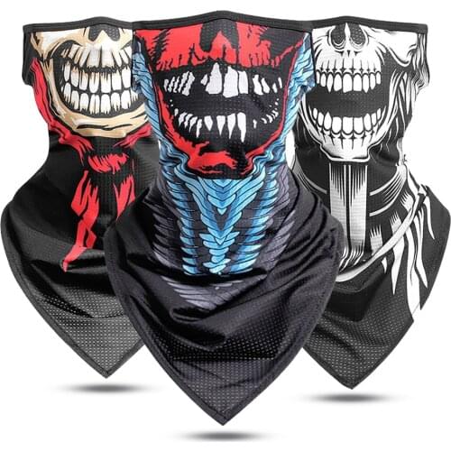 1 PCS Hanging Ear Triangle Scraf Cycling Half Face Mask Balaclava Motorcycle Mask Sunscreen Breathable Cold Fishing Headband