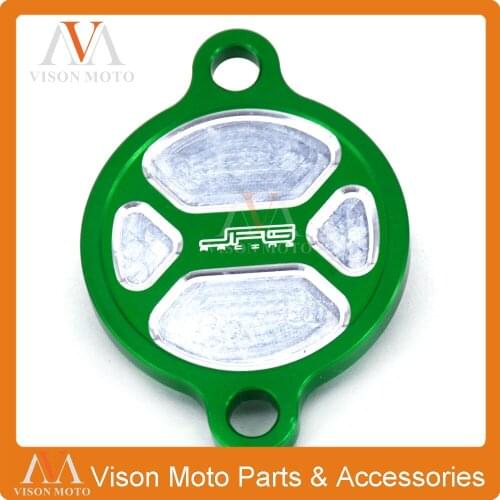 CNC Motorcycle Billet Oil Filter Cap Cover For Kawasaki KX450F 2016 2017 2018 KXF450 Green Dirt Bike Motocross Enduro Supermoto