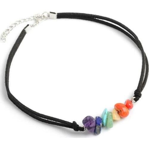 Fashion Colorful Natural Stone Healing Beads Necklace Jewelry For Women Gift Yoga Buddha Beads Energy Chakra Choker Necklace
