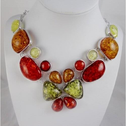 Wholesale Natural Precious Modernist Water drop TEARDROP GOLDEN HONEY PRESSED AMBERS Jewelry making earring necklace Q2