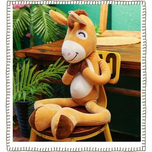 Cartoon donkey plush toy about 70cm cute donkey down cotton soft doll throw pillow birthday gift w2188
