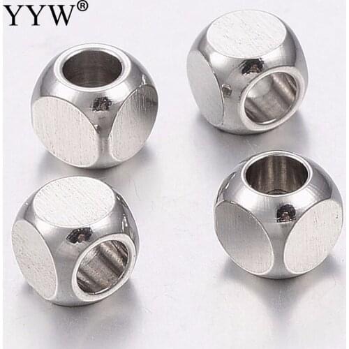 Silver Plated Stainless Steel Spacer Beads Ball 2/3/4/5/6mm Metal Round Loose Beads For Jewelry Bracelet Making Diy Accessories