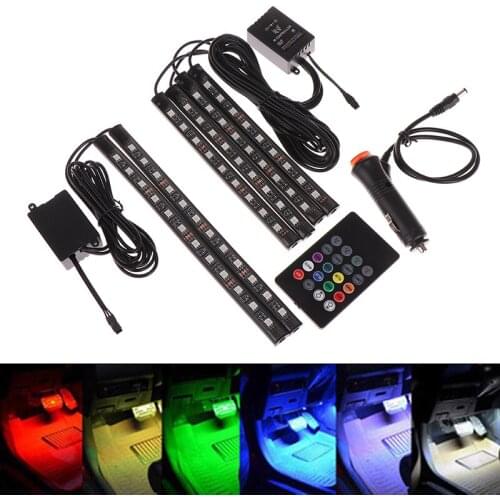 Remote/Voice Control Auto Interior Decor Lights Atmosphere Lamp Car Foot Light
