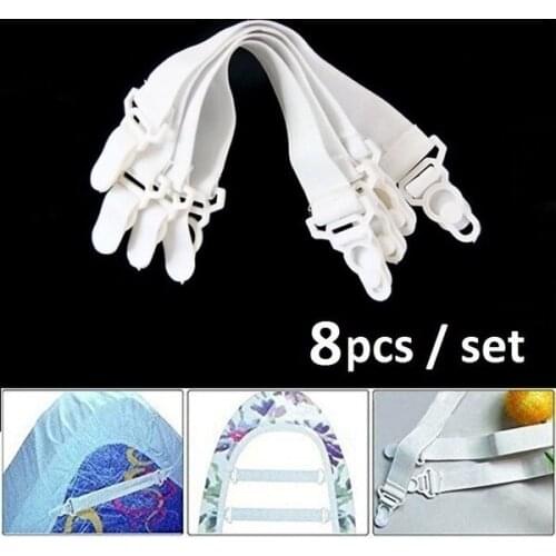 Bed Sheet Straps Mattress Bedding Elasticated Fasteners Elastic Grippers Clips