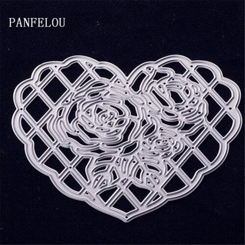PANFELOU Metal craft Love roses paper die cutting dies for Scrapbooking/DIY Easter wedding Halloween cards
