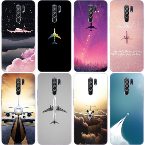 Aircraft plane airplane Silicone Case for Xiaomi Redmi Note 10 9 Pro Max 10S 9S 8T 8 8A 9 9A 9C 9T K40 Pro 5G Soft Cover