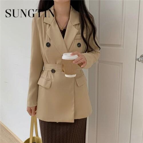 Женские двубортные пиджаки Sungtin China At AliExpress