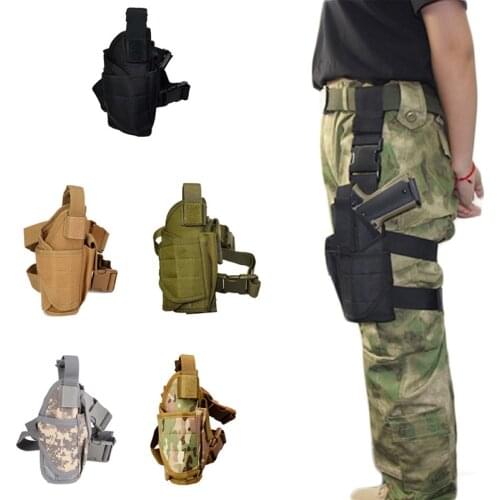 Tactical Nylon Right/Left Leg Airsoft Pistol Gun Holster Case Bag Drop Pouch Adjustable Hunting Holster For Universal Gun