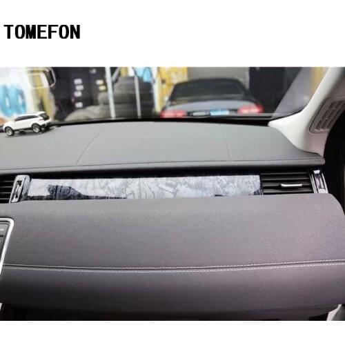 TOMEFON For Range Rover Evoque 2015 to 2018 ABS Carbon Fiber Wood Paint Interior Front Middle Side Panel Air Vent Trim 5pcs