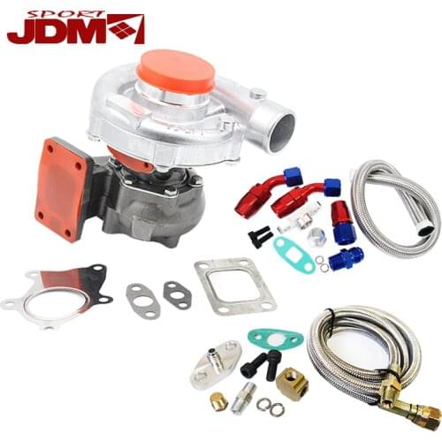 T3/T4 450HP t3t4 Hybrid turbocharger turob charger T3 AR .63+OIL FEED+DRAIN LINE KIT