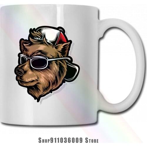 Funky Bear With Hat mug cup tazas