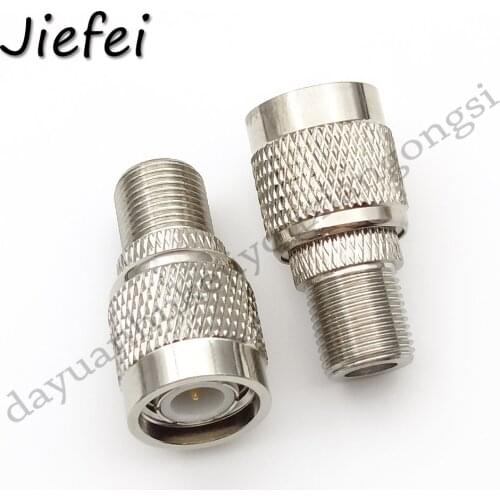100 pcs brass TNC male to F female jack center RF coaxial adapter New