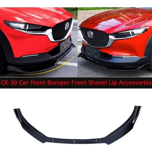 3PCS Car Front Bumper Lip Under Panel Bumper Shovel Lip Spoiler Car Accessories for Mazda CX-30 2020