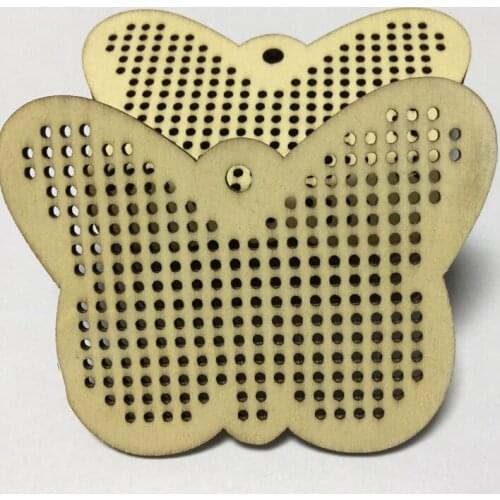 50 laser cut wood butterfly shape stitching on wood