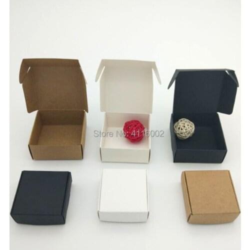 500pcs 8.5*6*3cm Brown Kraft Paper Collection Box Handmade DIY Soap Business Card Gift Party Wedding Package Boxes