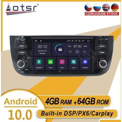 64G For Fiat Punto 2009 2010 2011 2012-2015 Car Stereo Multimedia Player Android GPS Navi Auto Audio Radio Carplay PX6 Head Unit