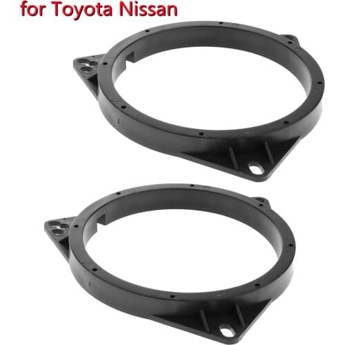 2 Pieces 6.5 Inch Black Plastic Speaker Adapter Mount Bracket Ring for Toyota Nissan Universal Solid Horn Pad