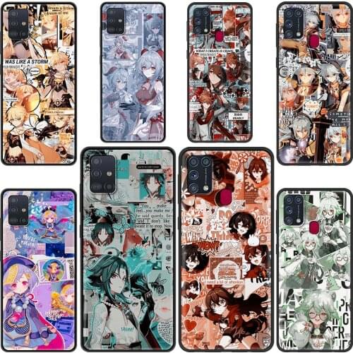Genshin Impact Anime Phone Case For Samsung Galaxy M51 M31 M31s M30 M21 M11 M01 F41 A9 A7 2018 Cover Shell