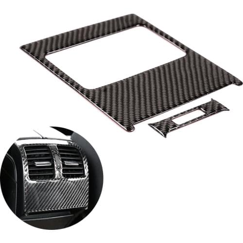 For Mercedes Benz C Class W204 2007 - 2013 Car Rear / Dashboard Panel Air Condition Air Vent Outlet Carbon Fiber Cover Decor