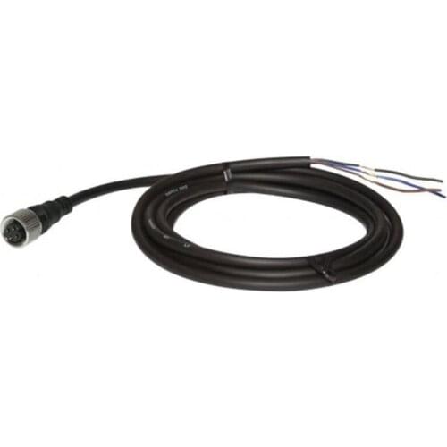 CID3-2 Connector Cable, M12, Female Straight & 3 Wires, DC Power, PVC, 2m Length