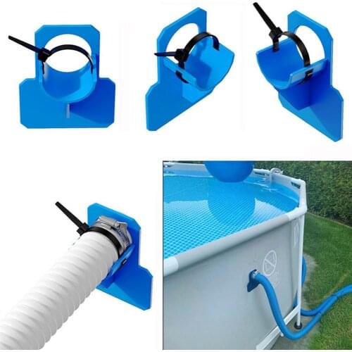 Swimming Pool Pipe Holder Mount Supports Pipes 30-37mm Fits Above Ground Hose Outlet With Cable Tie Garden Pools Accessories