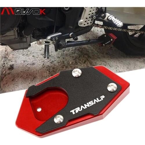 For XLV 600 650 700 TRANSALP / DOMINATOR NX 650 / FMX 650 Foot Kickstand Extension Side Stand Enlarger Support Plate