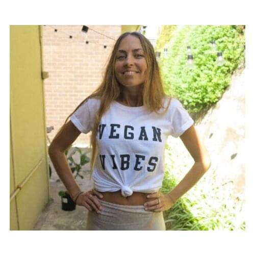 VEGAN VIBES T-Shirt Casual High Quality Cotton Tee Women/Men fashion Clothing funny Tops Graphic Tumblr Outfits t shirts