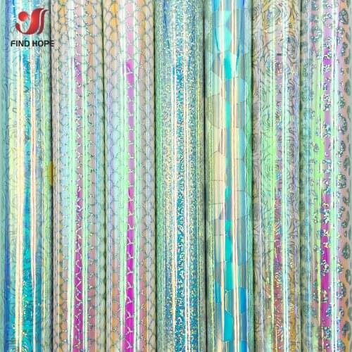 12" x 39" Holographic Iridescent Adhesive Craft Vinyl Making Graphic Design for Festival Home Decor DIY Easy to Weed Cricut Film