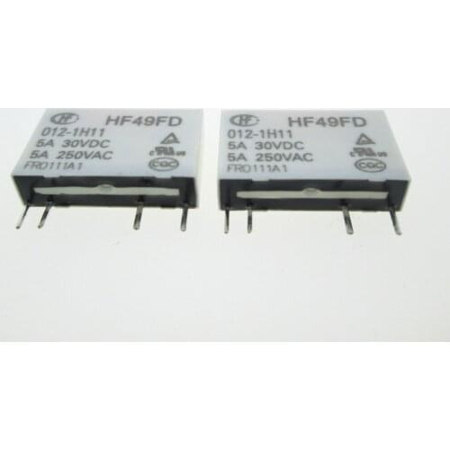 HOT NEW relay HF49FD 012-1H11 HF49FD-012-1H11 JZC-49F 012-1H11 5A 12vdc DC12V 12V 250VAC 5A 30VDC DIP4