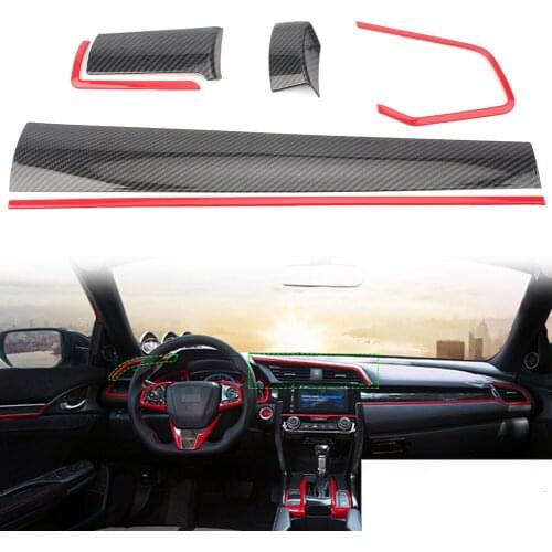 ABS Plastic Auto Car Styling Console Center Dashboard Cover Trims Decorations For Civic 10th Generation 2016 2017 2018