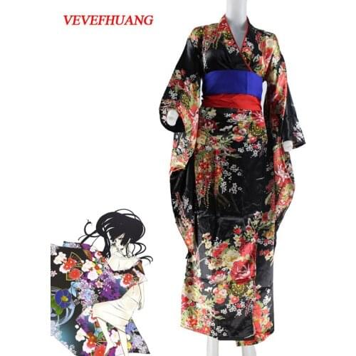 VEVEFHUANG Hell Girl Supia-yisol Jigoku Shoujo Enma Ai Cosplay Outfit Japanese Kimono Maid Lolita Costume Princess Dress