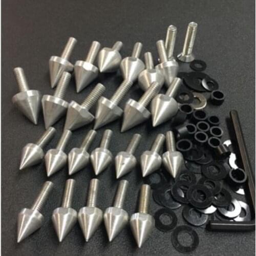 Motorcycle Silver Spike Fairing Bolts Kit For Suzuki 2003 2004 GSX-R1000