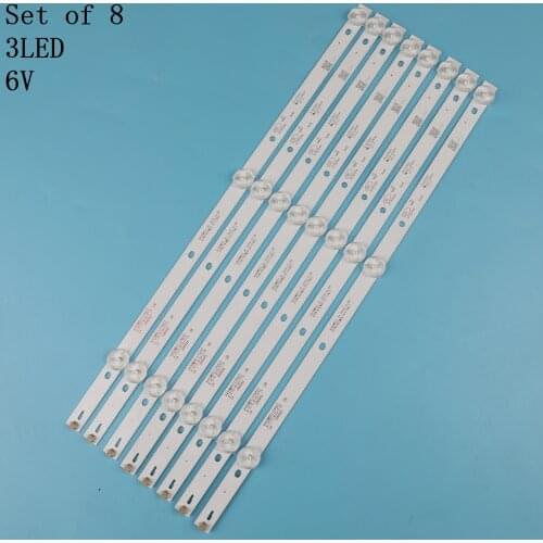 8PCS TV Lamp Kits LED Backlight Strips For AOC LE43M3570/60 LE43M3579 LED Bars Bands 4708-K43WDC-A1113N11 Rulers K430WDC1 A1