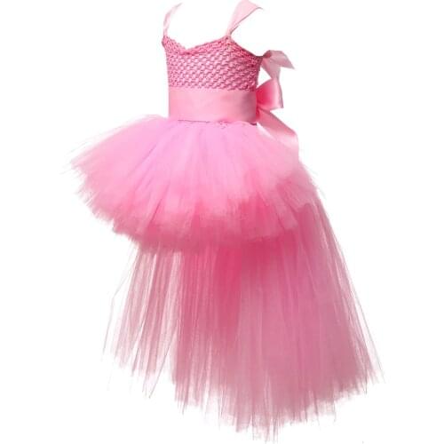 Girls Unicorn Long Tail Dress Cosplay Pony Costume Christmas Princess Dresses Children Birthday Party Ball Gown for Kids
