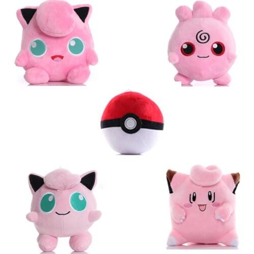 Anime Pokemoned plush toys Jigglypuff Cleffa Igglybuff soft dolls stuffed toys kawaii room decor for children Holiday gift