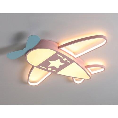 Modern LED Aircraft Ceiling Light With Remote Dimmable Aircraft Lighting For Kids Boys Bedroom Childrens Moe Lighting