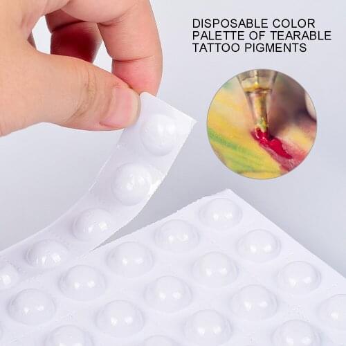 100 pcs of professional tear off tattoo ink disposable palette useful portable nail glue holder pigment cup adhesive tray tool