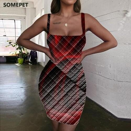 SOMEPET Psychedelic Dresses Women Abstract Sundress Graphics Bodycon Dress Art Ladies Dresses Womens Clothing Summer Vintage