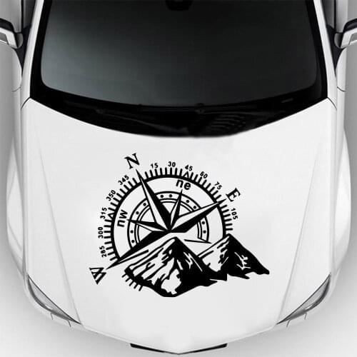 Lage Size Mountain Compass Car Sticker Decals For Auto Window Motorcycle Decor наклейки на авто