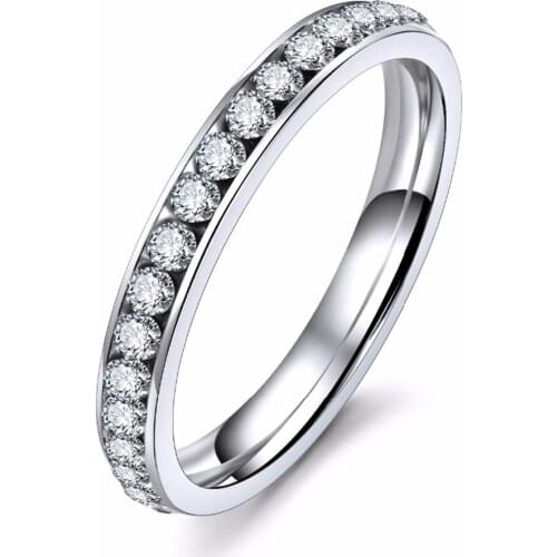 Luxury Engagement Wedding Rings for Women Silver Color Crystal Zircon Rings Statement Women Fashion Jewelry 2020 anillos mujer