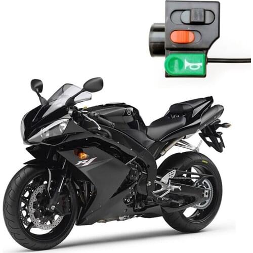 Motorcycle 7/8 Handlebar Horn Turn Signal Head Light Beam Kill Switch