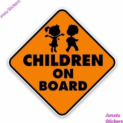 Reflective Car Sticker CHILDREN ON BOARD for Window Bumper Trunk Auto Laptop Motorcycle Uv Protection Auto Decoration KK15*15cm