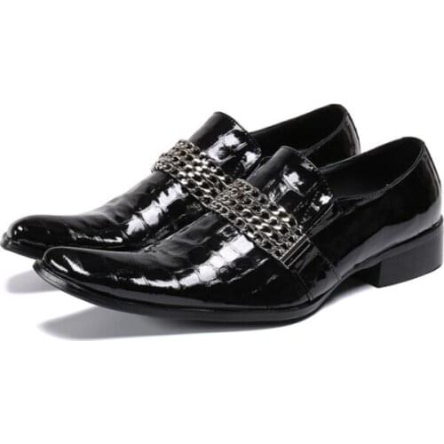 Summer Formal Shoes Oxford Men Fashion Office Shoes luxury brand Dress Footwear Classic Patent Leather sapato masculino