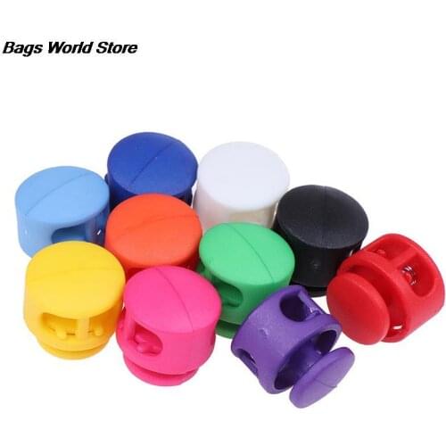 10pcs Assorted Colors Cord Lock Stopper Buckles Clamp Toggle Clip Paracord Shoelace Kids Toys Craft Bag Sewing Accessories HOT