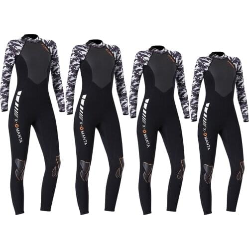 Womens Full Wetsuits Premium & Wear-resistant 3mm Neoprene Long Sleeve & Back Zip for Diving Snorkling Swimming
